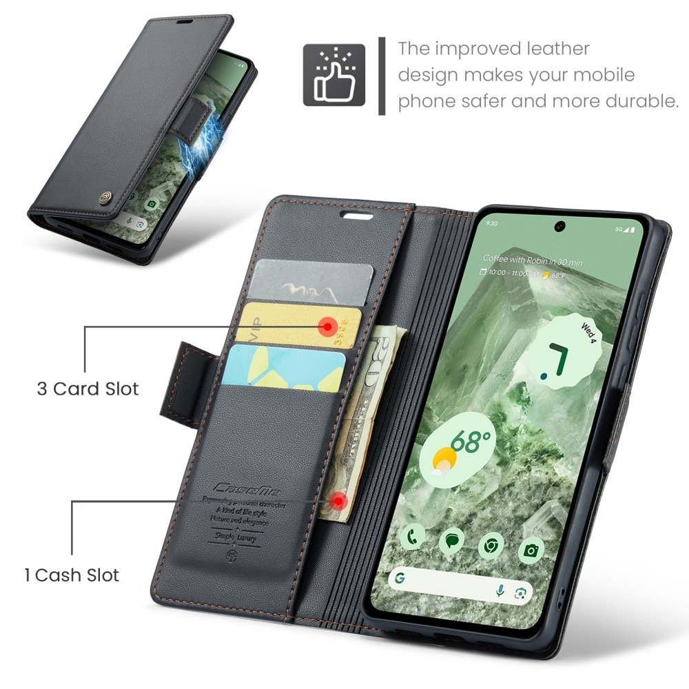 RFID Slim Lompakkokotelo Google Pixel 8a Musta