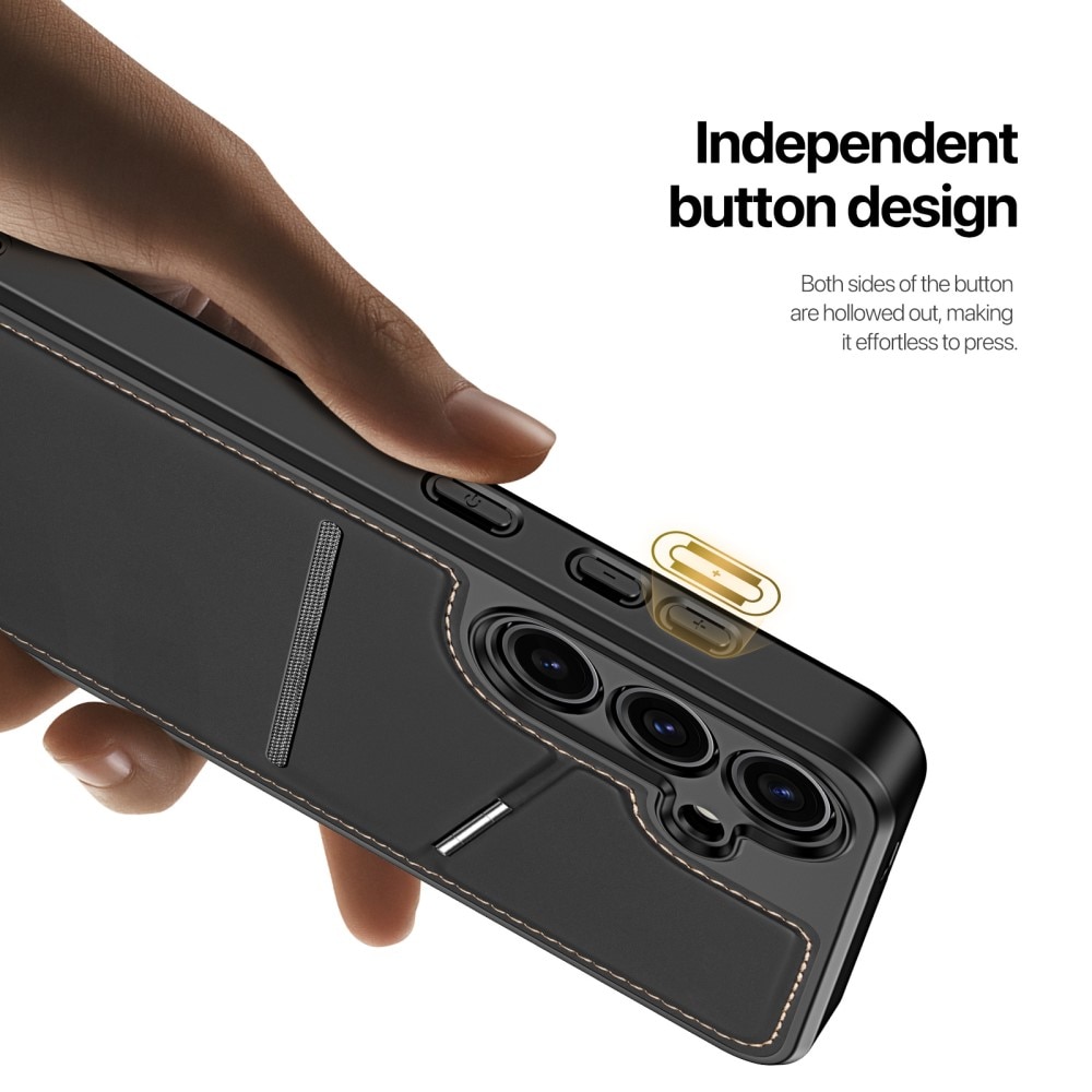 Rafi Series RFID MagSafe Wallet Stand Case Samsung Galaxy S24 musta