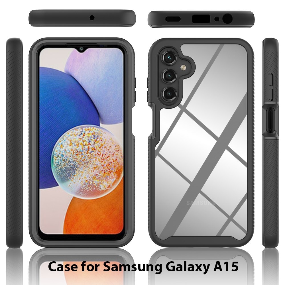 Full Cover Kuori Samsung Galaxy A15 musta