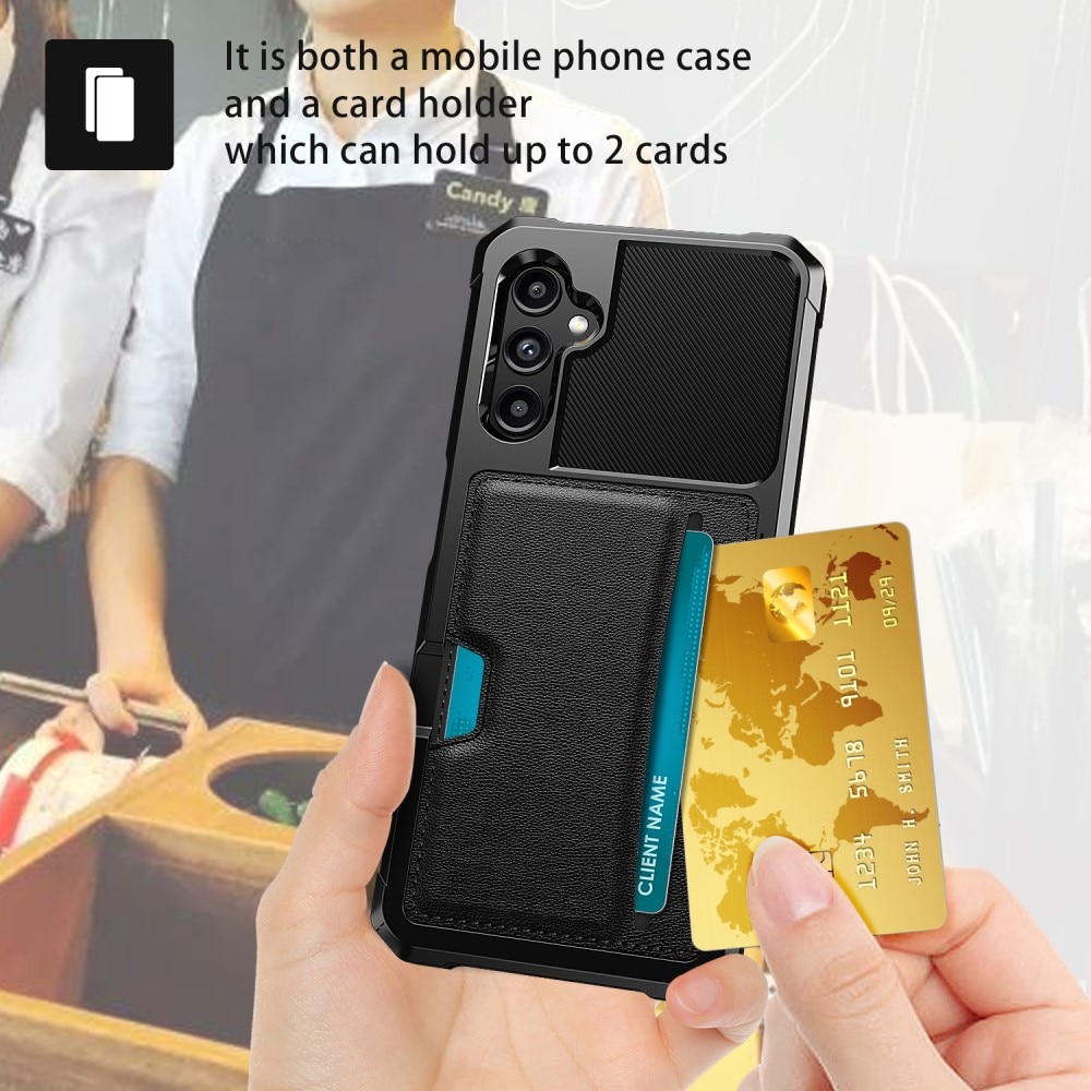 Tough Card Case Samsung Galaxy A15 musta