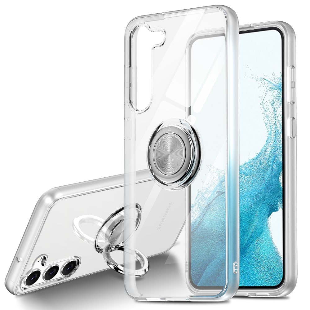 TPU Case Finger Ring Kickstand Samsung Galaxy S24 Plus transparent