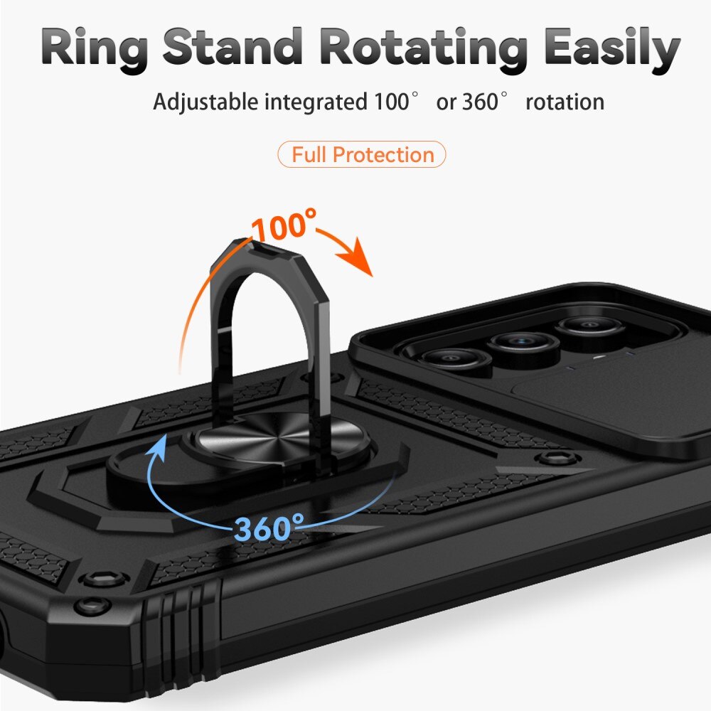 Hybridikuori Ring + Kamerasuojalla Samsung Galaxy A15 musta