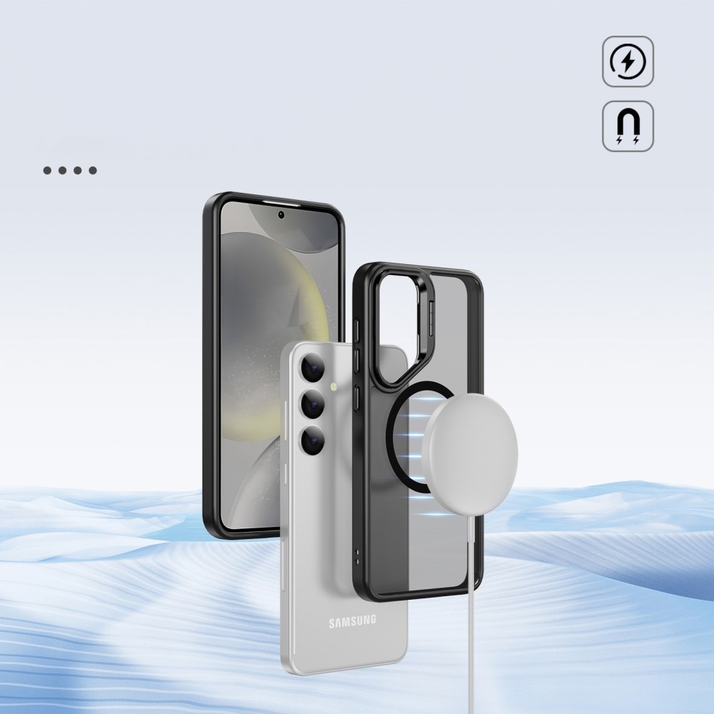 Hybridikuori Kickstand MagSafe Samsung Galaxy S24 Ultra musta