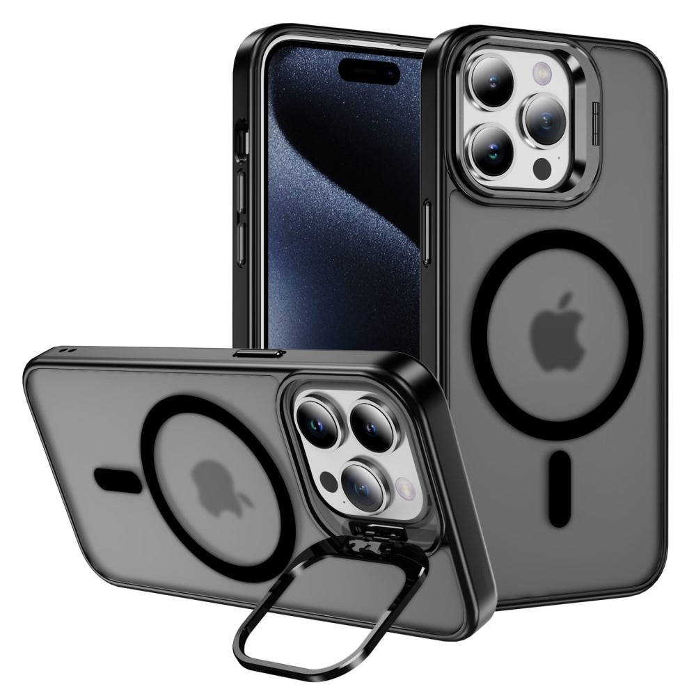 Hybridikuori Kickstand MagSafe iPhone 15 Pro Max musta