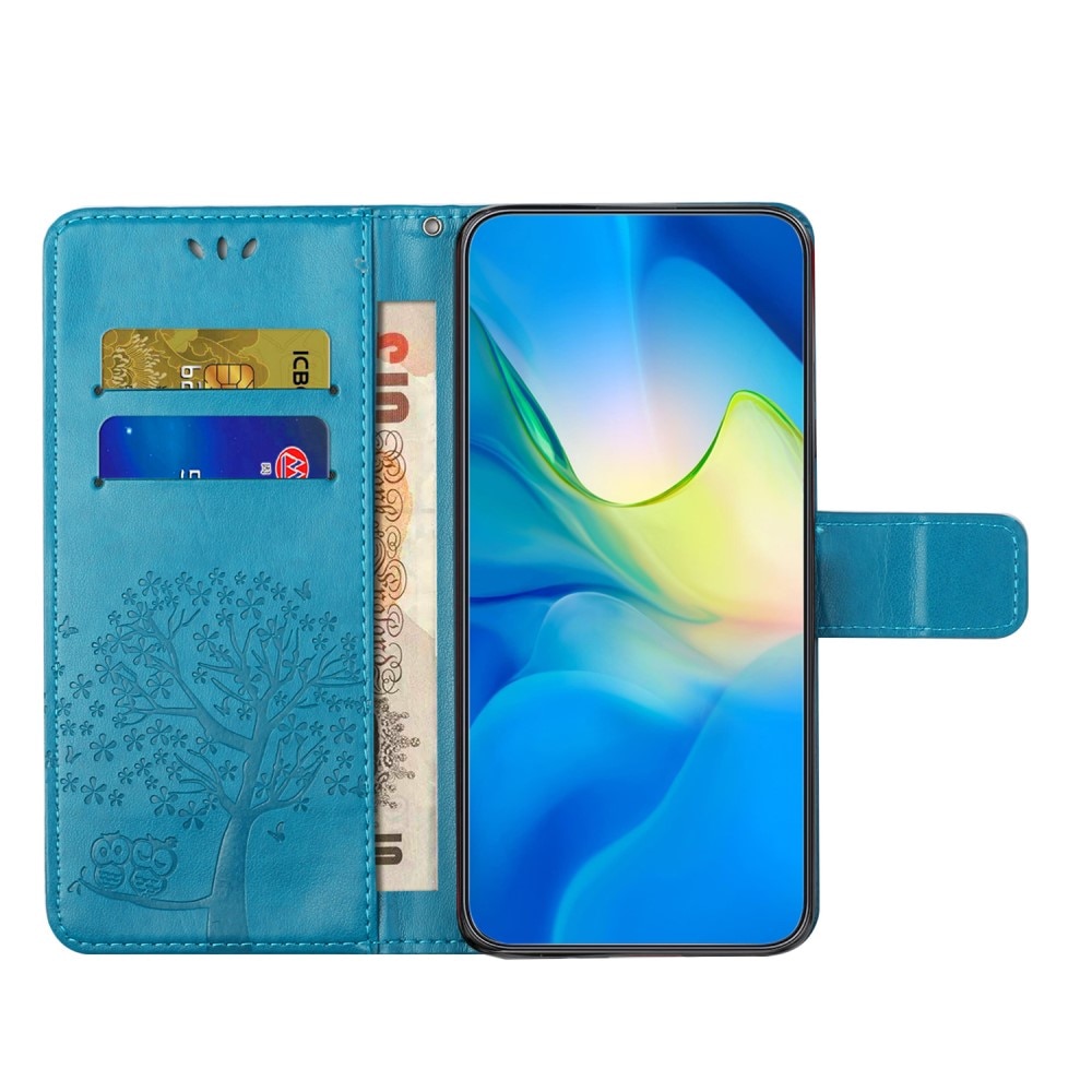 Nahkakotelo Perhonen Xiaomi Redmi Note 13 4G sininen