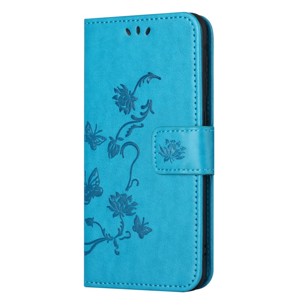Nahkakotelo Perhonen Samsung Galaxy Xcover 7 Sininen