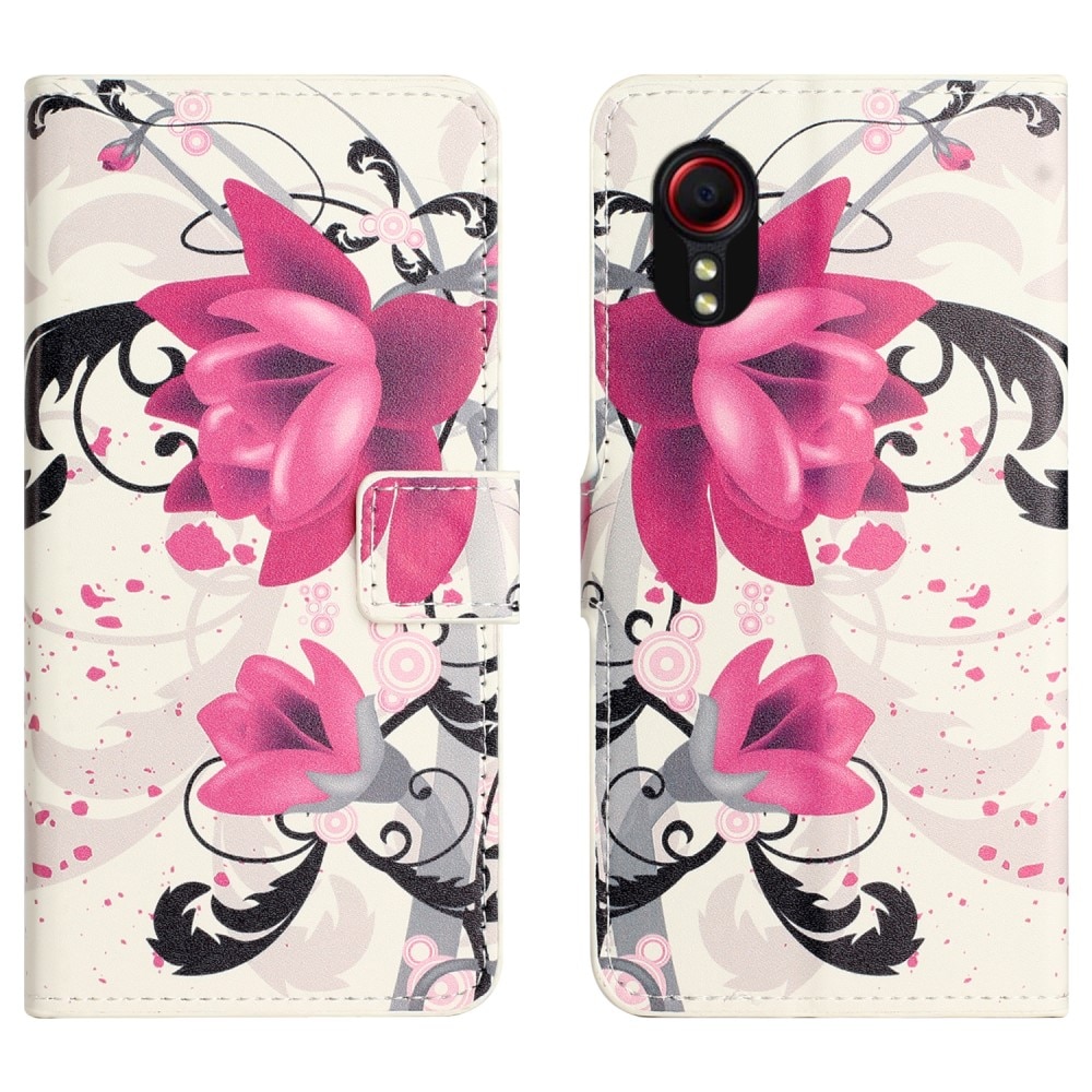 Samsung Galaxy Xcover 7 Lompakkokotelo Flowers