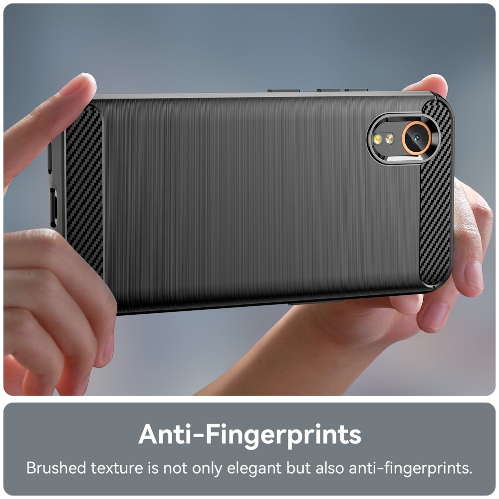 Samsung Galaxy Xcover 7 Kuori TPU Brushed Musta