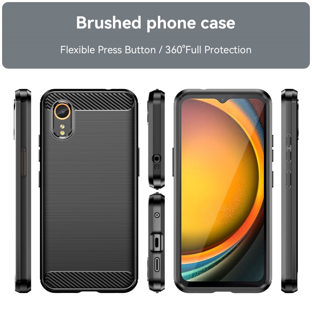 Samsung Galaxy Xcover 7 Kuori TPU Brushed Musta