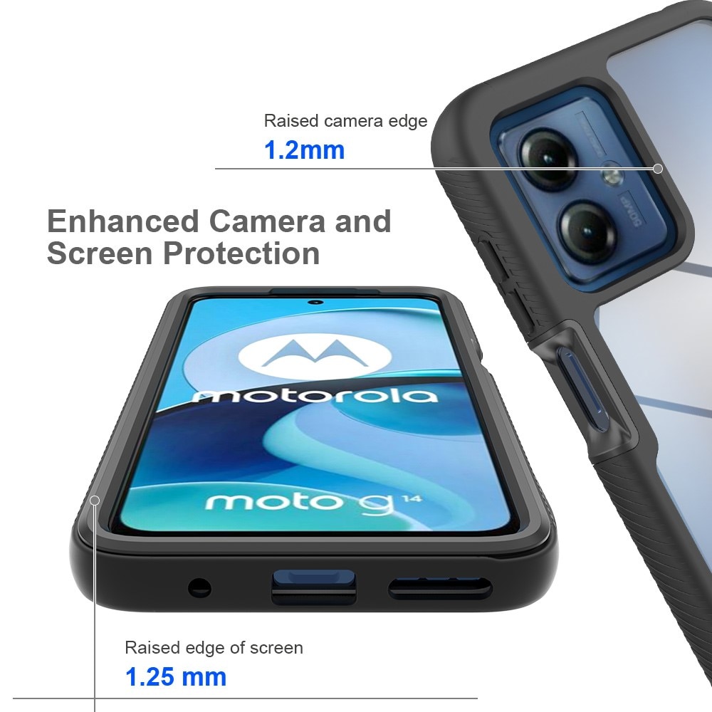 Full Protection Case Motorola Moto G54 musta