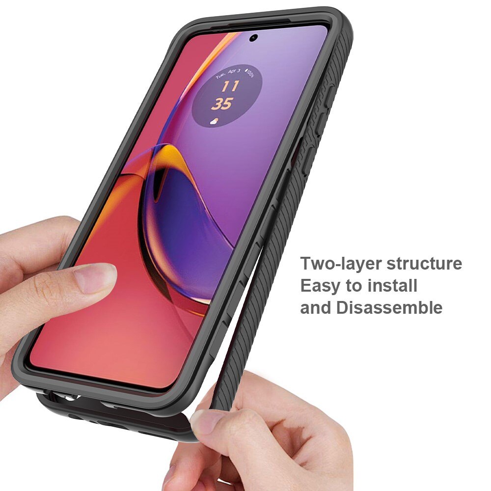 Full Protection Case Motorola Moto G84 musta