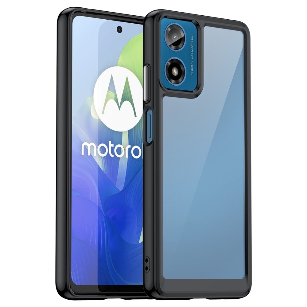 Crystal Hybrid Case Motorola Moto G24 musta