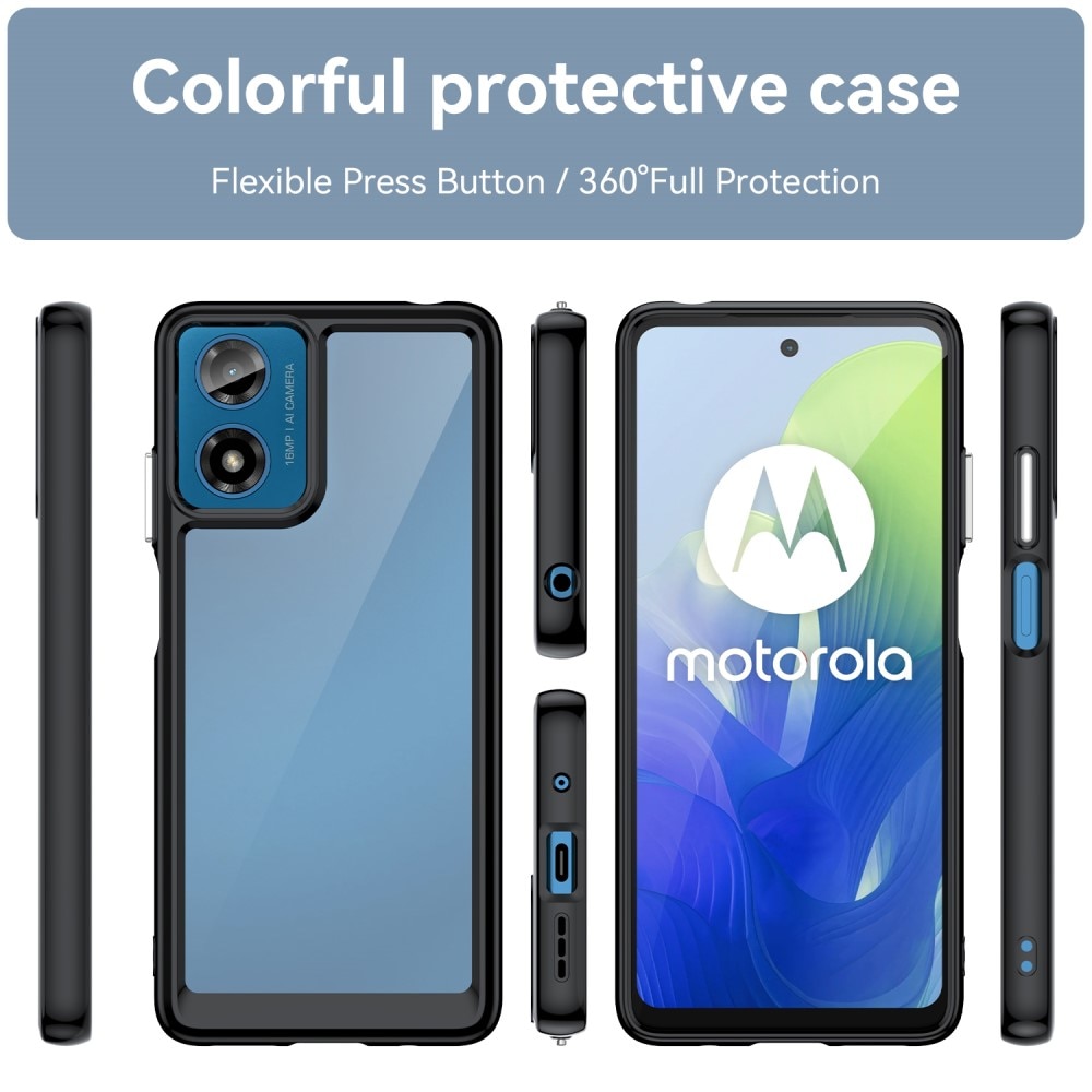Crystal Hybrid Case Motorola Moto G24 musta