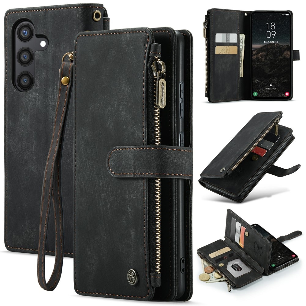 Zipper Wallet Samsung Galaxy S24 musta