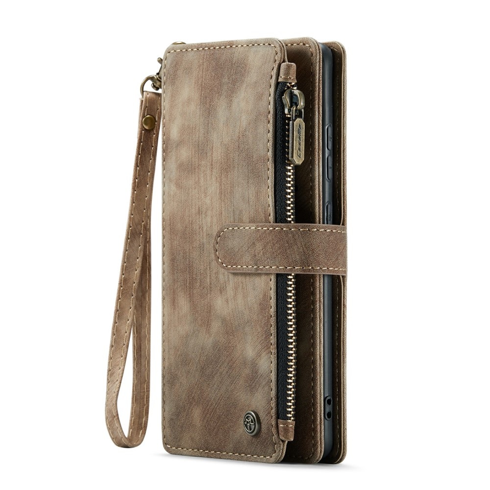 Zipper Wallet Samsung Galaxy S24 Plus Ruskea