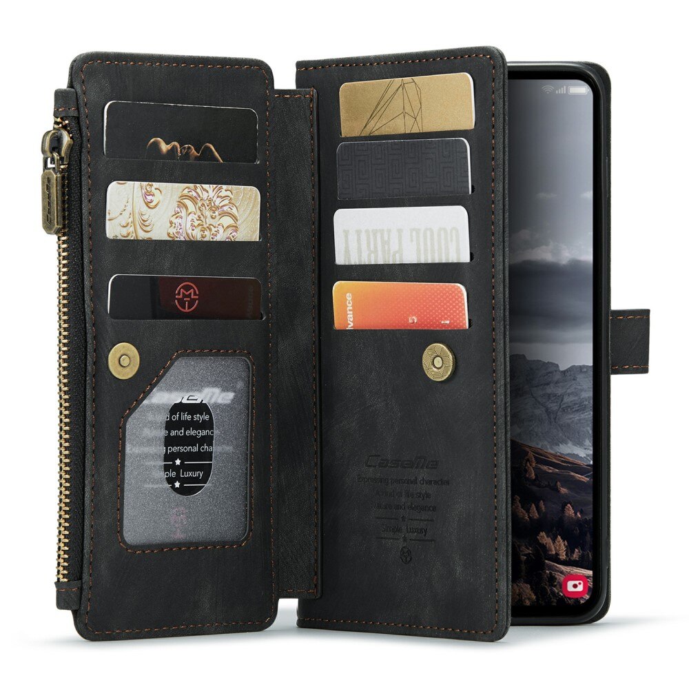 Zipper Wallet Samsung Galaxy S24 Plus musta