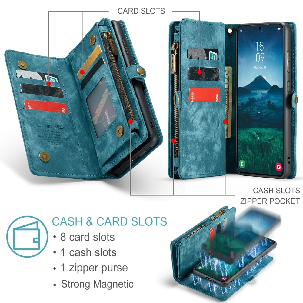 Multi-slot Suojakotelo Samsung Galaxy S24 sininen