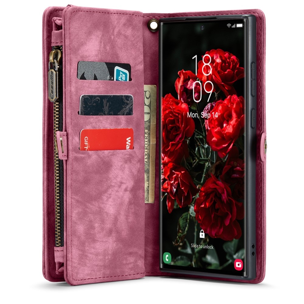 Multi-slot Suojakotelo Samsung Galaxy S24 Ultra punainen