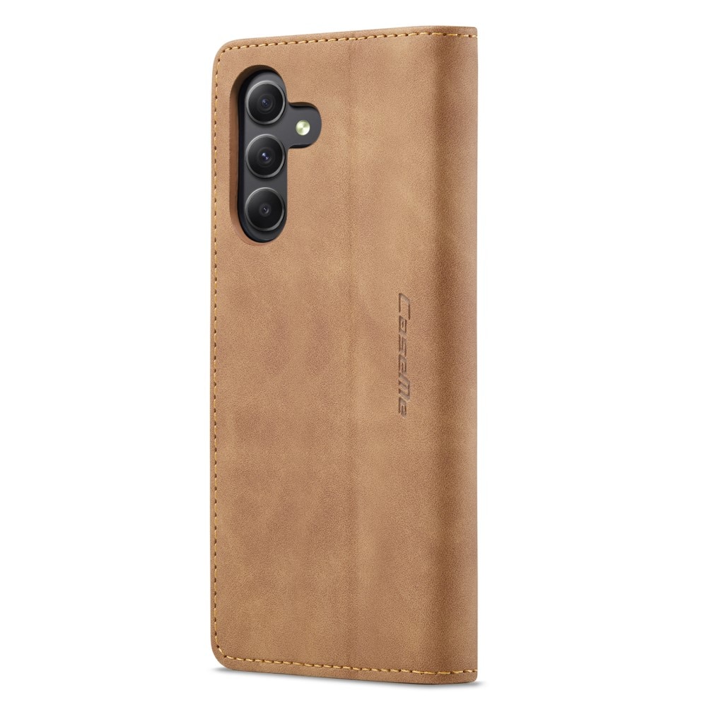 Slim Lompakkokotelo Samsung Galaxy A15 cognac