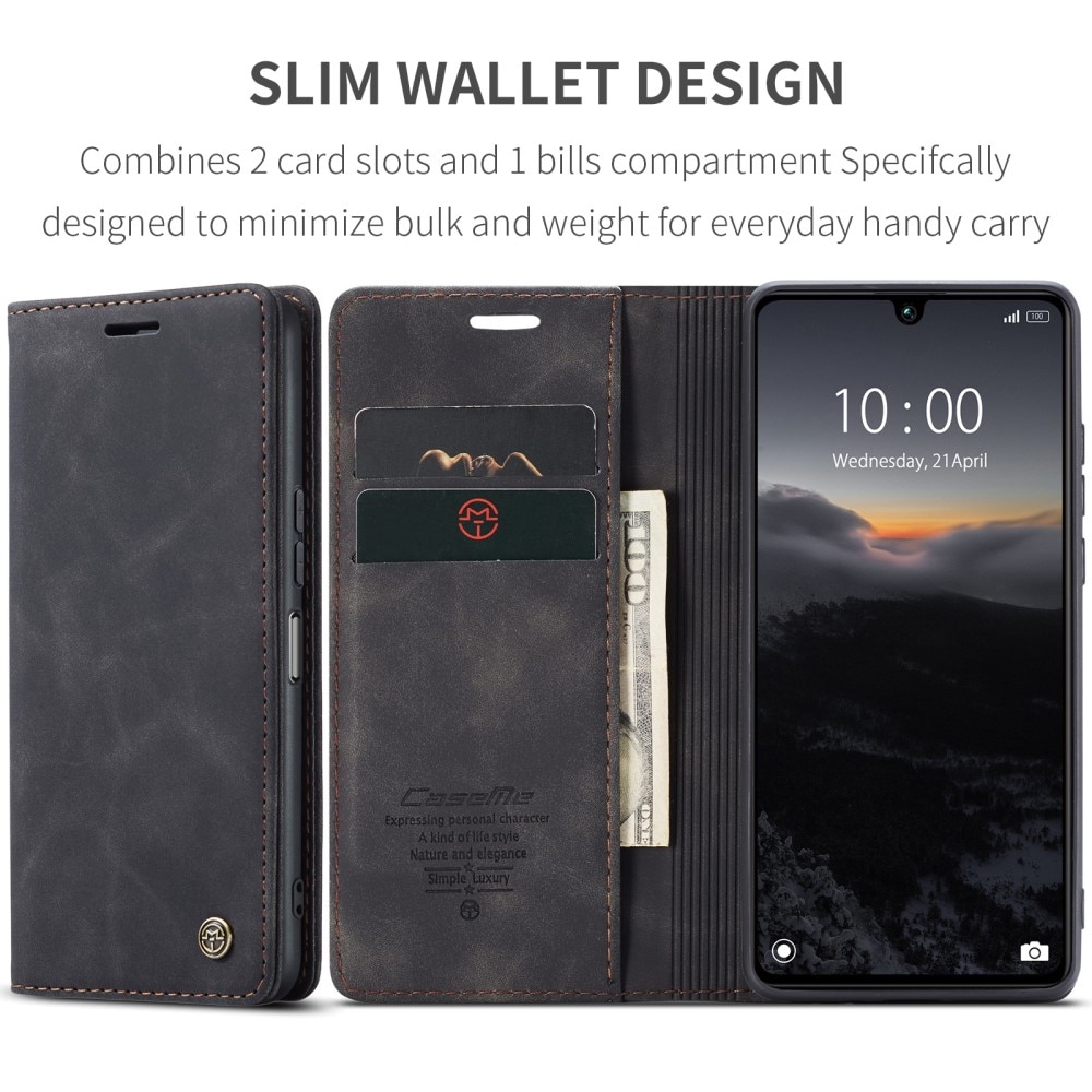 Slim Lompakkokotelo Xiaomi Redmi 13C musta