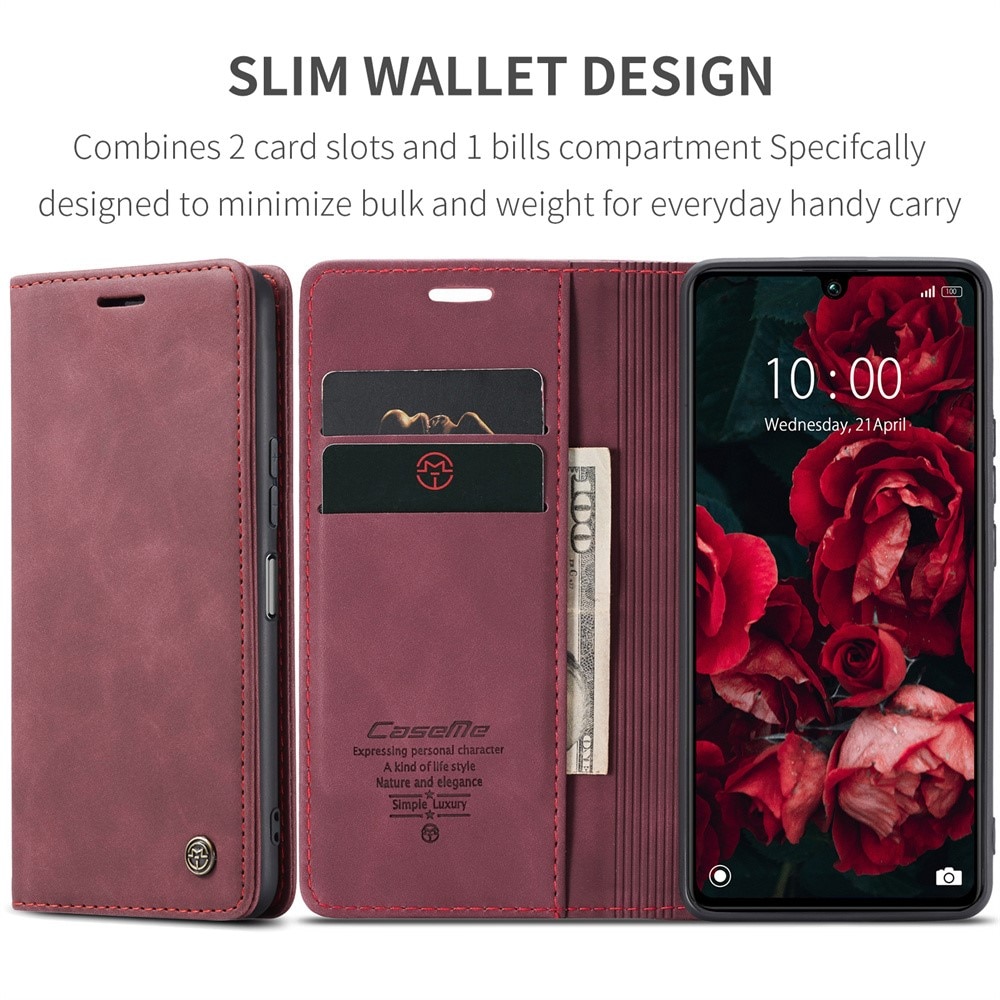 Slim Lompakkokotelo Xiaomi Redmi 13C punainen