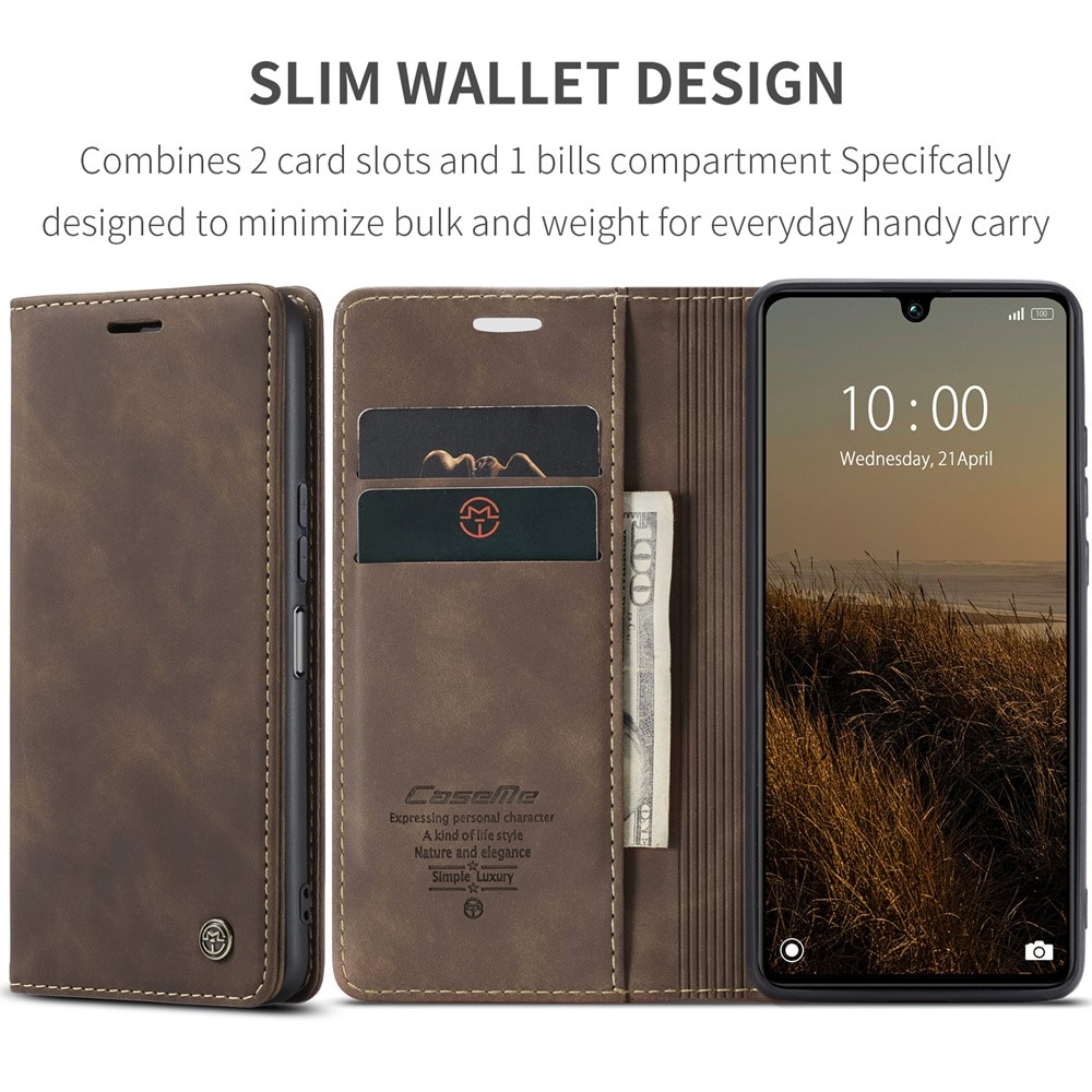 Slim Lompakkokotelo Xiaomi Redmi 13C ruskea