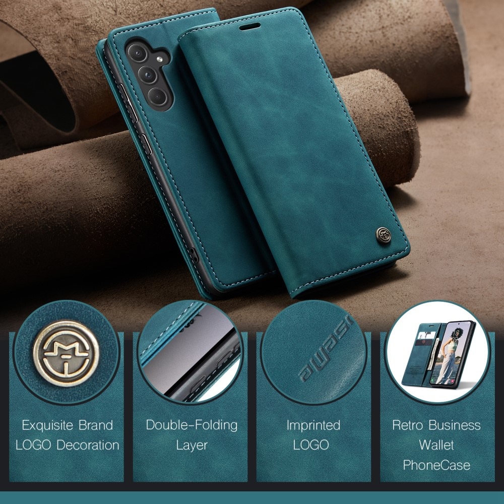 Slim Lompakkokotelo Samsung Galaxy A55 sininen