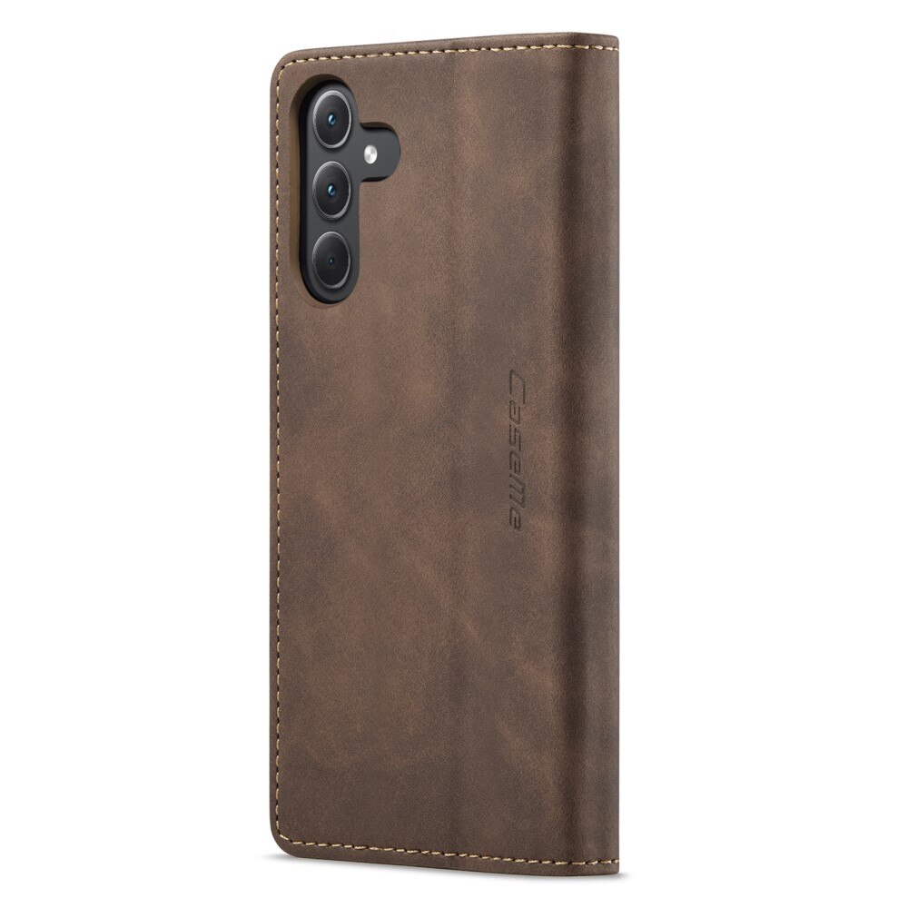 Slim Lompakkokotelo Samsung Galaxy A35 Ruskea