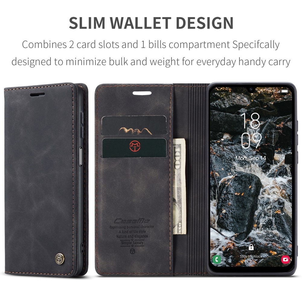 Slim Lompakkokotelo Samsung Galaxy A25 musta