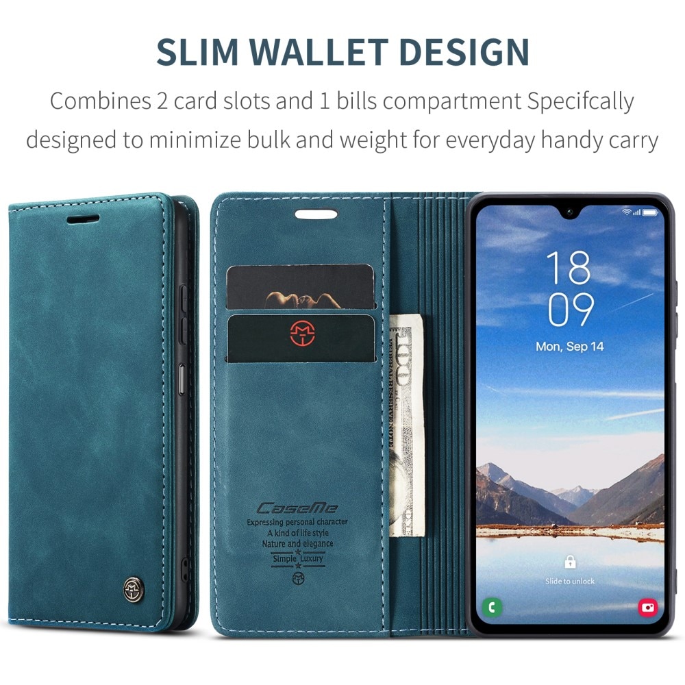 Slim Lompakkokotelo Samsung Galaxy A05s sininen