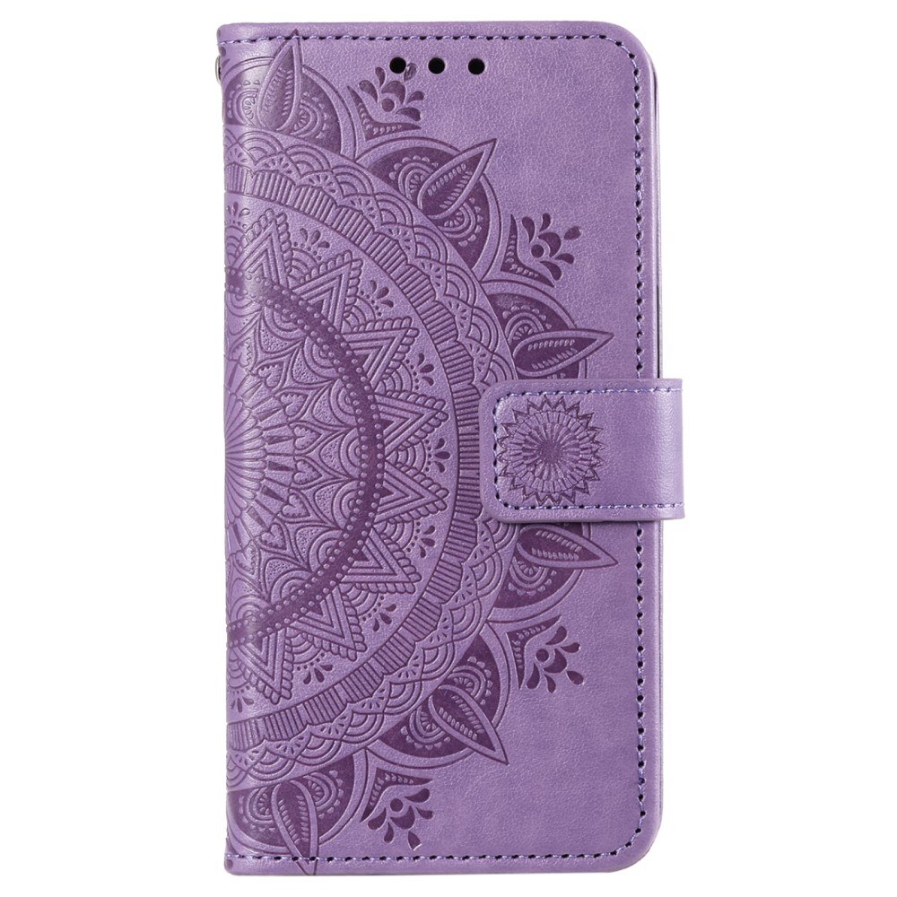 Nahkakotelo Mandala Sony Xperia 10 VI liila