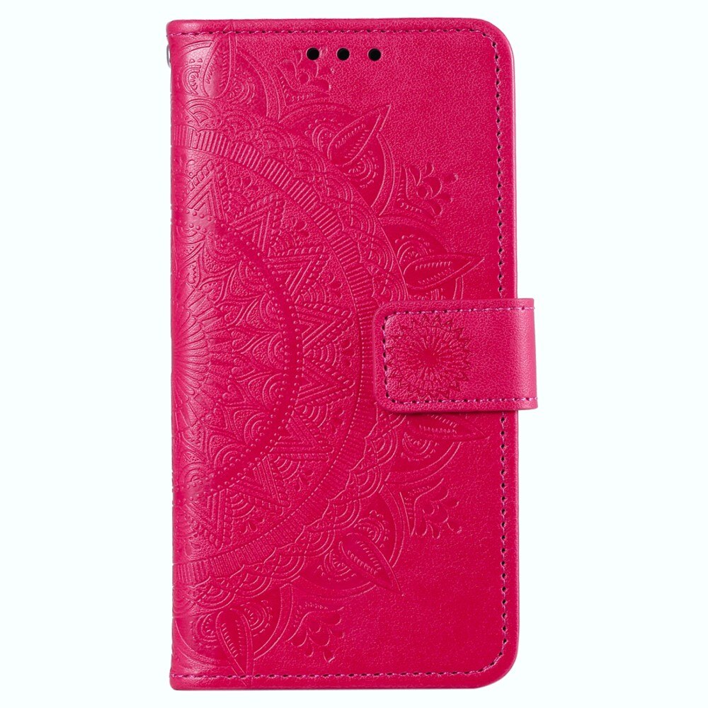 Nahkakotelo Mandala Sony Xperia 10 VI cerise