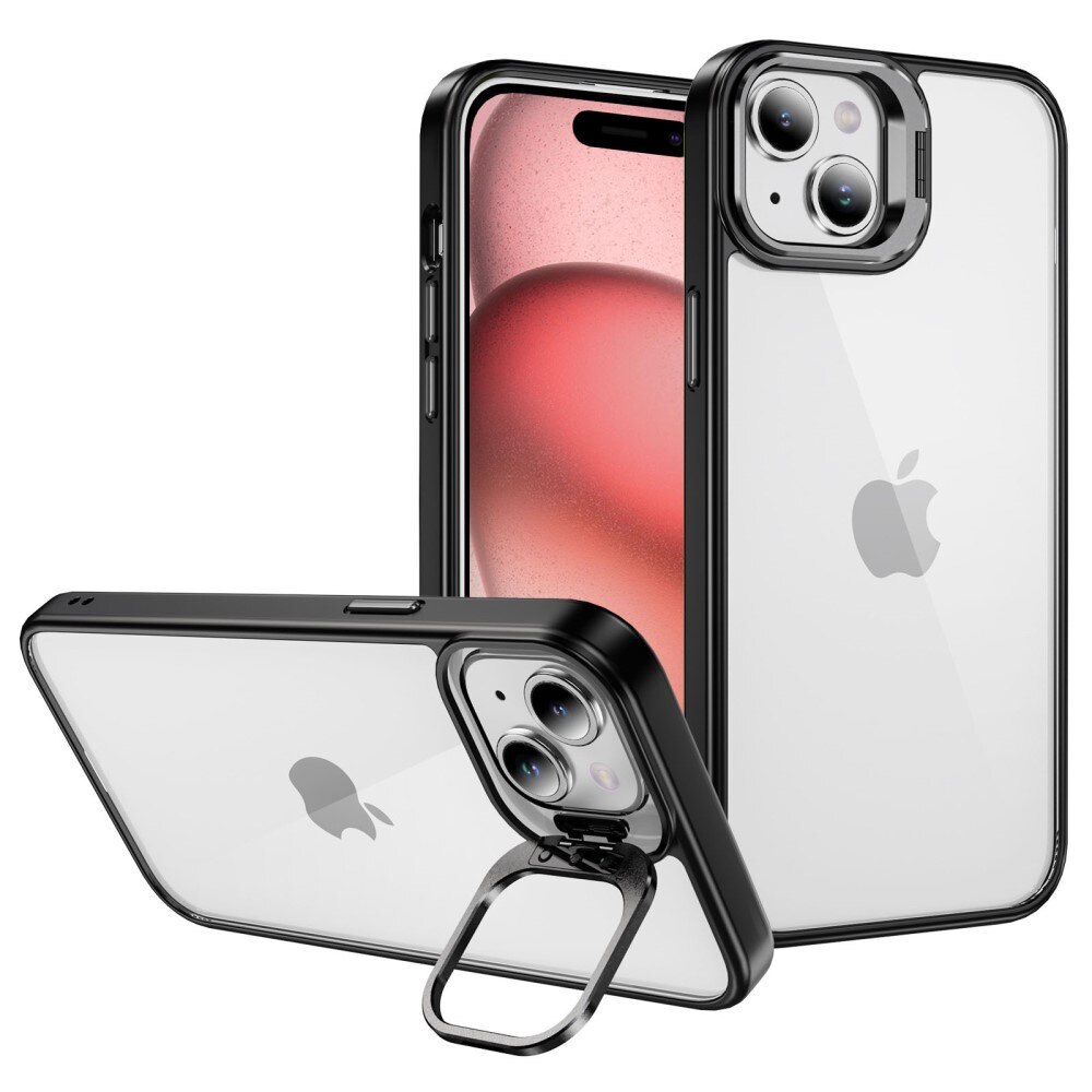 Hybridikuori Kamera Kickstand iPhone 14 musta