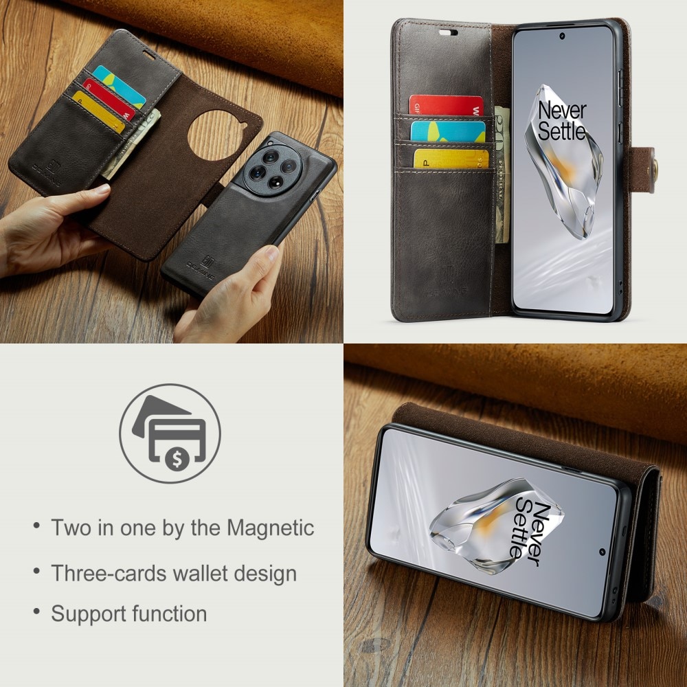 Magnet Wallet  OnePlus 12 Brown