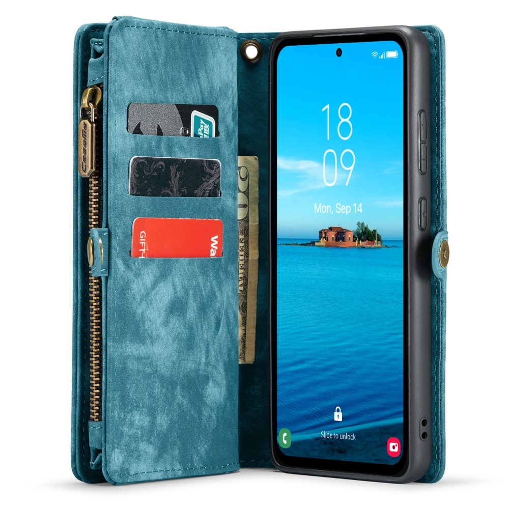 Multi-slot Suojakotelo Samsung Galaxy A35 Sininen