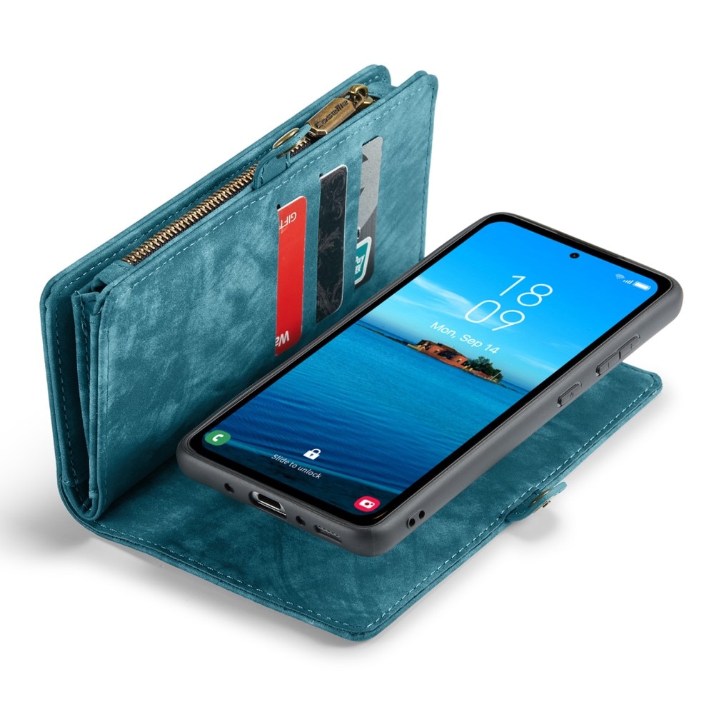 Multi-slot Suojakotelo Samsung Galaxy A35 sininen