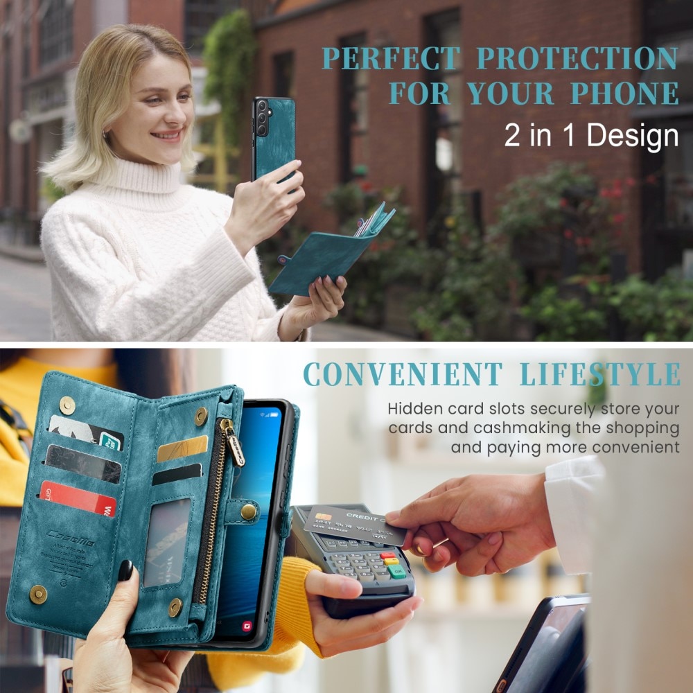 Multi-slot Suojakotelo Samsung Galaxy A35 Sininen