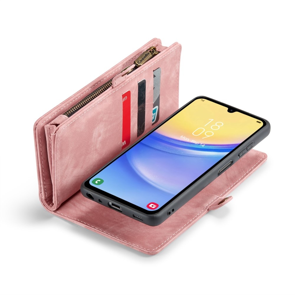 Multi-slot Suojakotelo Samsung Galaxy A15 vaaleanpunainen