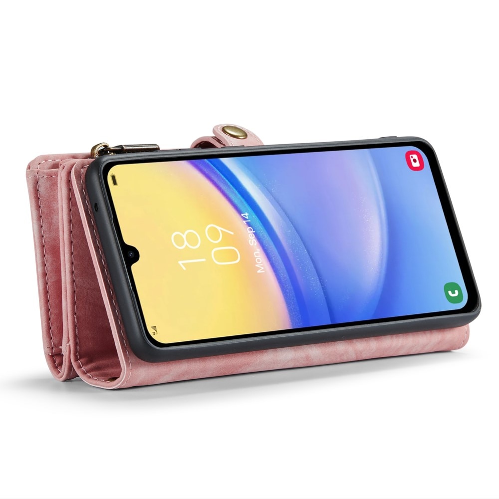 Multi-slot Suojakotelo Samsung Galaxy A15 vaaleanpunainen