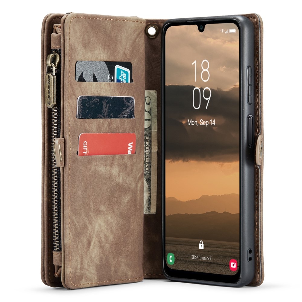 Multi-slot Suojakotelo Samsung Galaxy A25 Ruskea