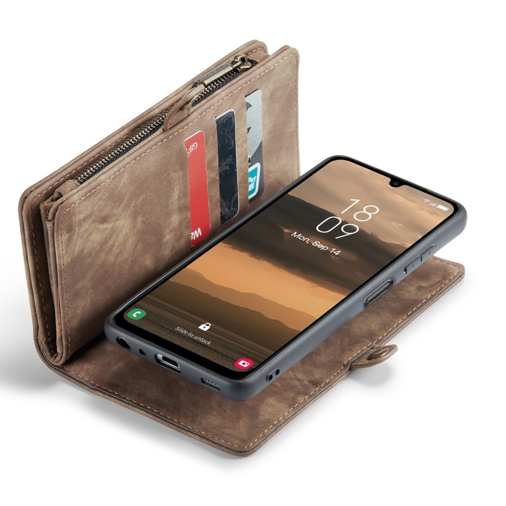 Multi-slot Suojakotelo Samsung Galaxy A25 Ruskea