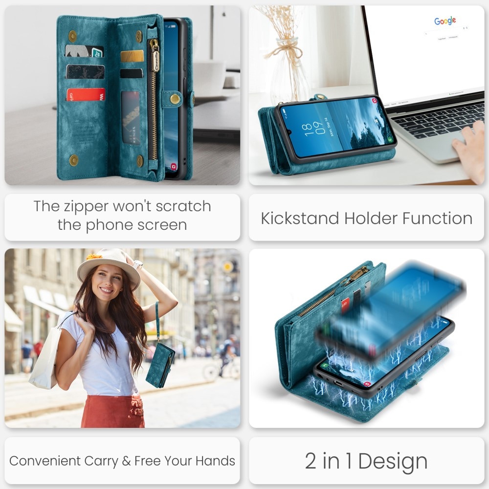 Multi-slot Suojakotelo Samsung Galaxy A25 sininen