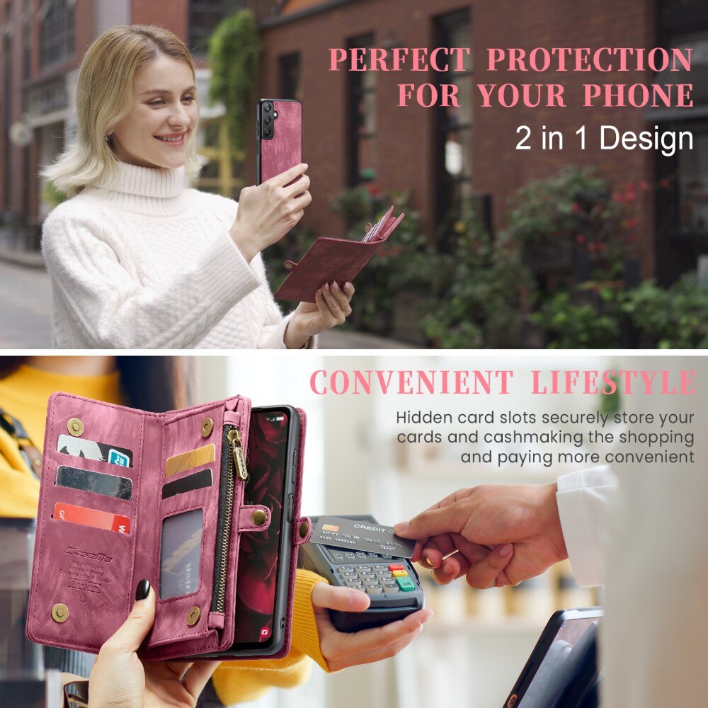 Multi-slot Suojakotelo Samsung Galaxy A25 Punainen
