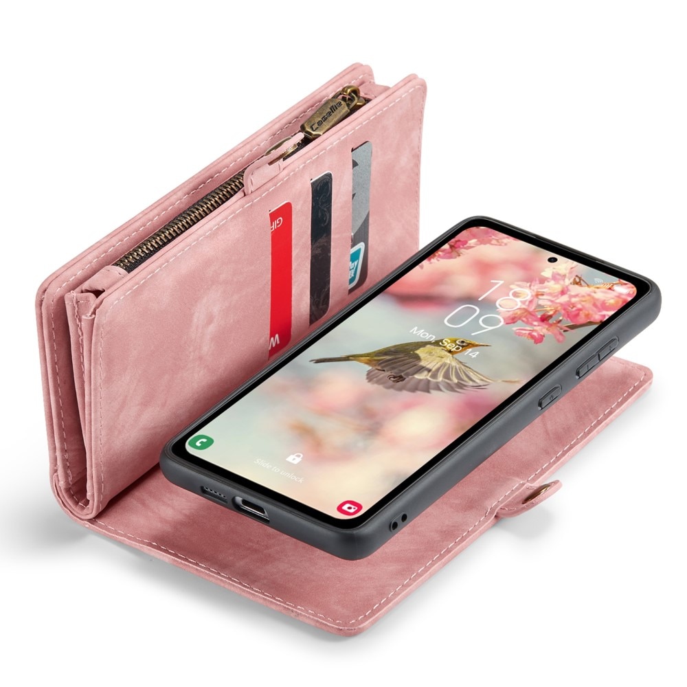Multi-slot Suojakotelo Samsung Galaxy A55 vaaleanpunainen
