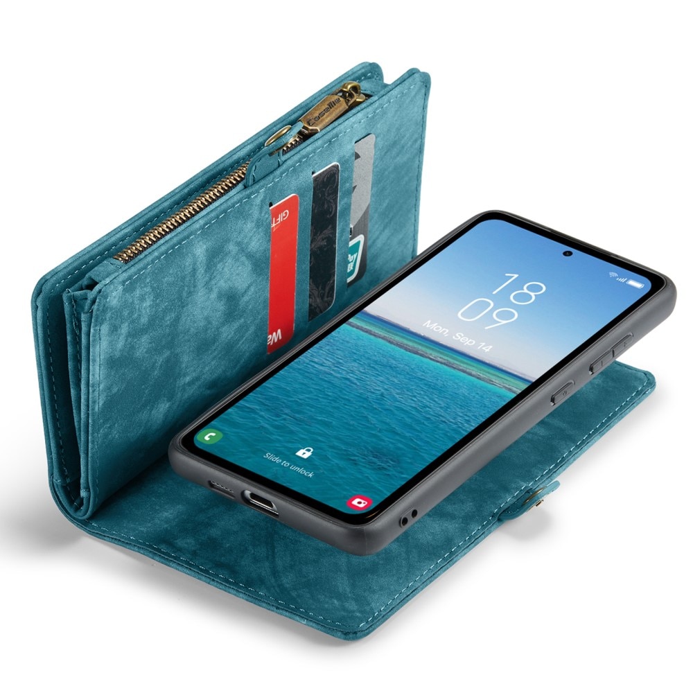 Multi-slot Suojakotelo Samsung Galaxy A55 sininen
