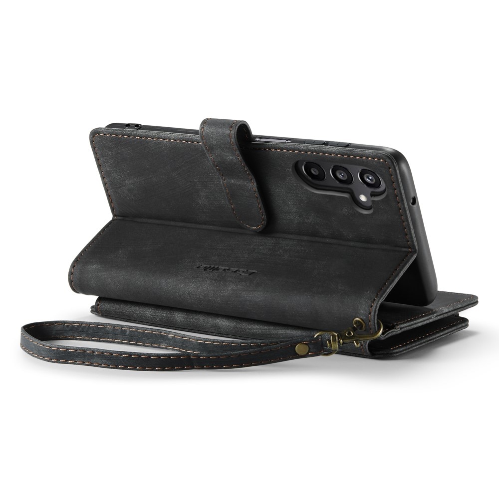 Zipper Wallet Samsung Galaxy A15 musta