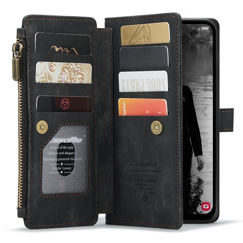 Zipper Wallet Samsung Galaxy A15 musta