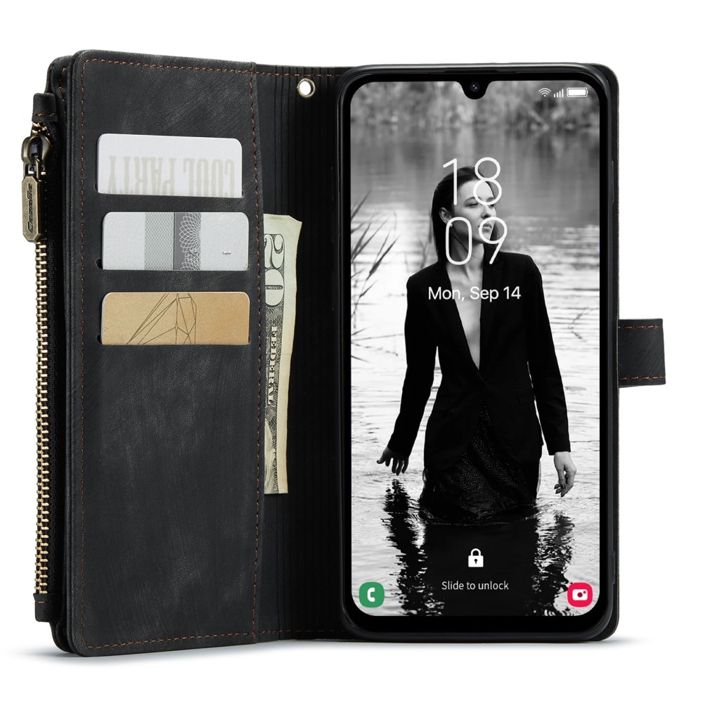 Zipper Wallet Samsung Galaxy A15 musta