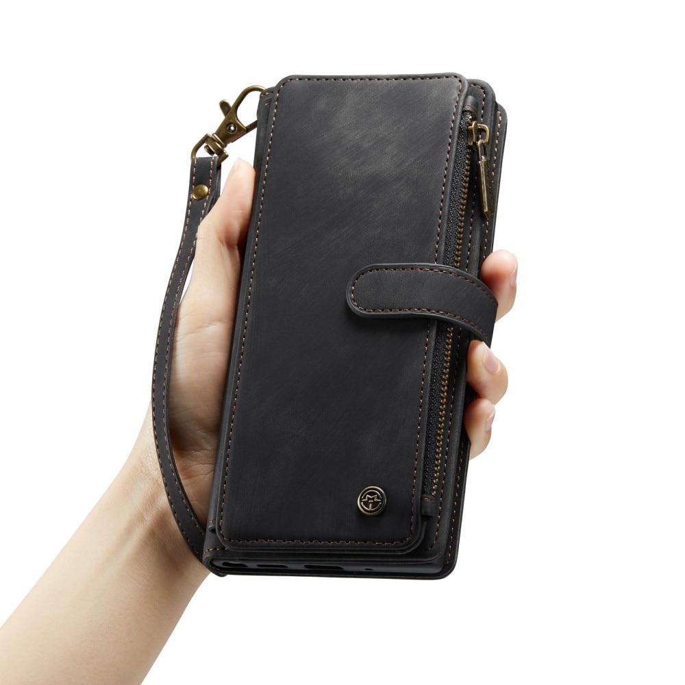 Zipper Wallet Samsung Galaxy A15 musta