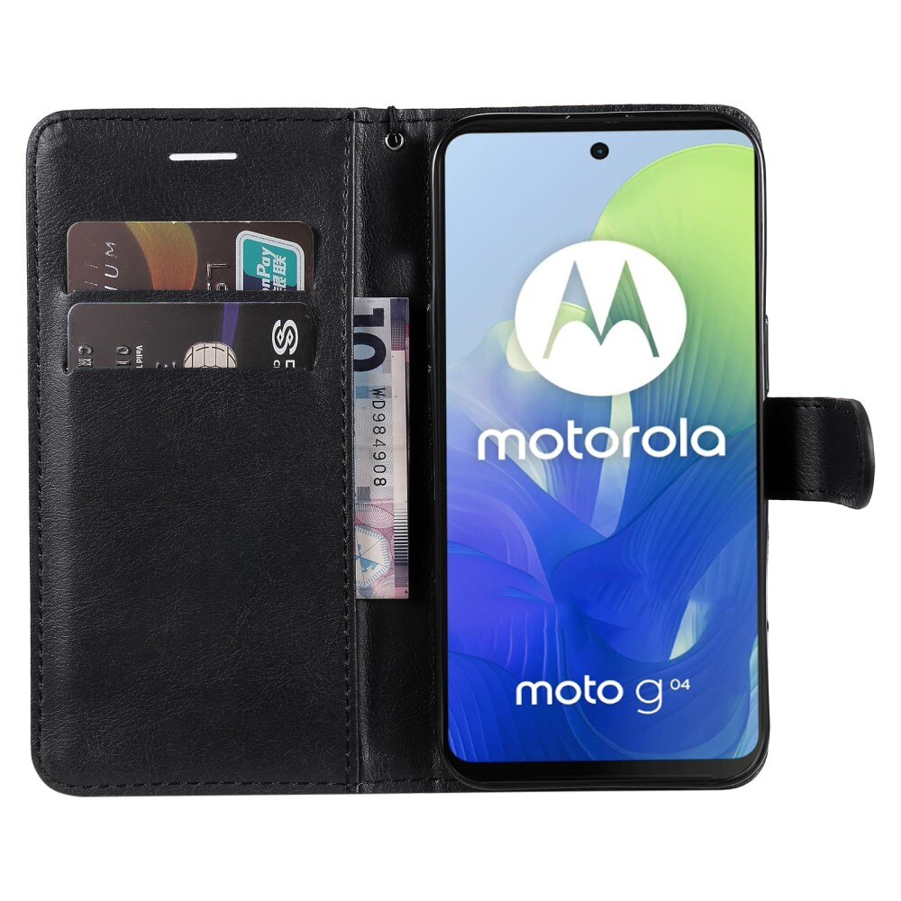 Motorola Moto G04 Lompakkokotelo musta